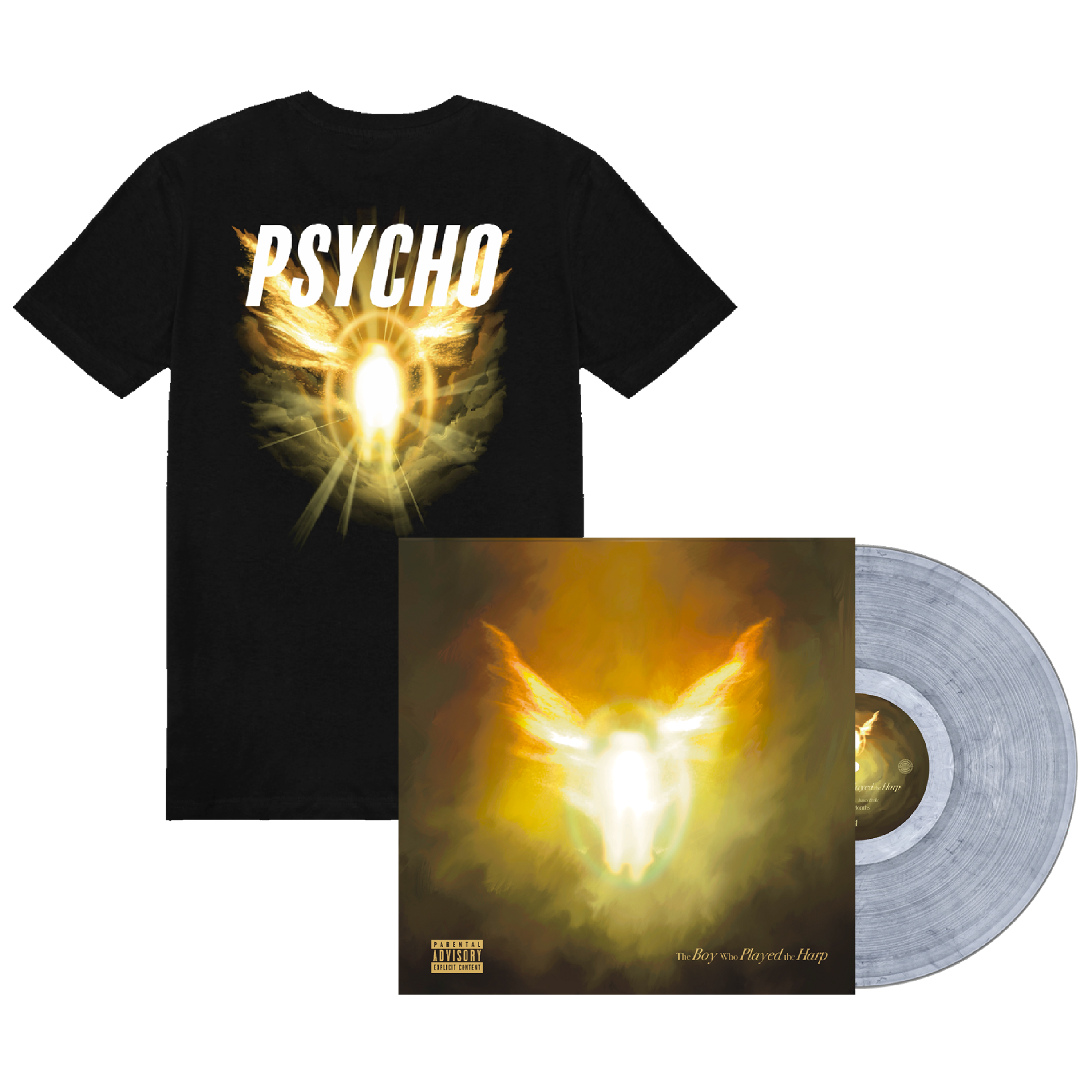 Dave The Boy Who Played the Harp Silver Marbled 2LP Vinyl + Sacred Psycho Tee 422712